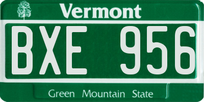 VT license plate BXE956