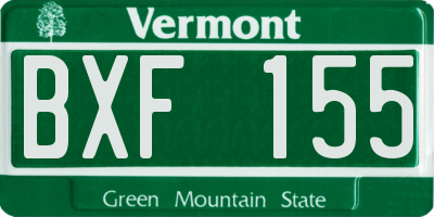 VT license plate BXF155
