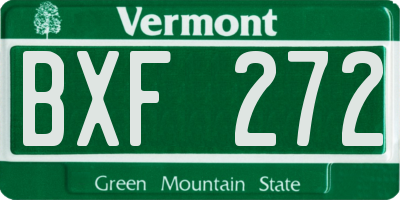 VT license plate BXF272