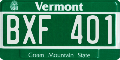 VT license plate BXF401