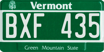 VT license plate BXF435