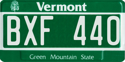VT license plate BXF440