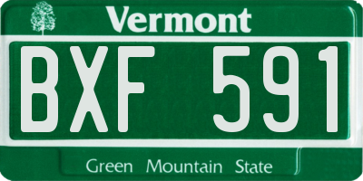VT license plate BXF591