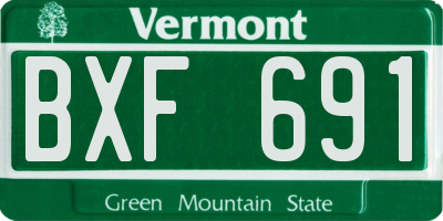 VT license plate BXF691
