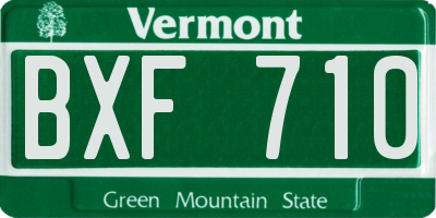VT license plate BXF710