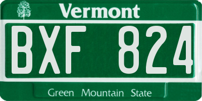 VT license plate BXF824