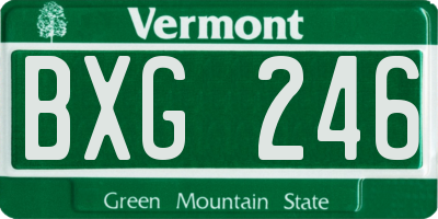 VT license plate BXG246