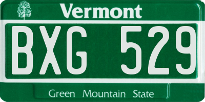 VT license plate BXG529