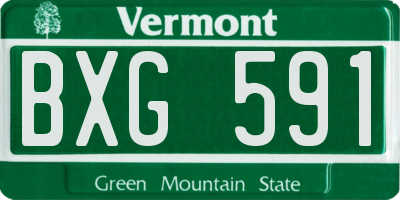 VT license plate BXG591