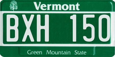 VT license plate BXH150