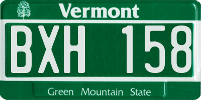 VT license plate BXH158