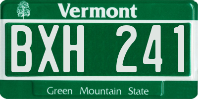 VT license plate BXH241