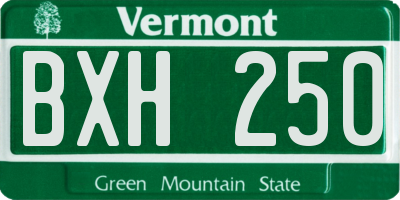 VT license plate BXH250