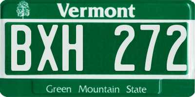VT license plate BXH272