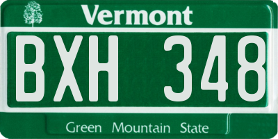 VT license plate BXH348