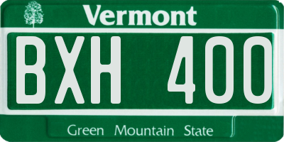 VT license plate BXH400