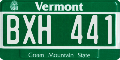 VT license plate BXH441