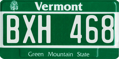 VT license plate BXH468