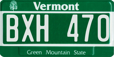 VT license plate BXH470