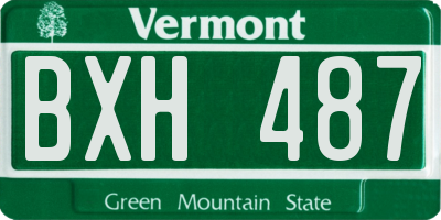 VT license plate BXH487