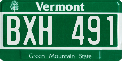 VT license plate BXH491