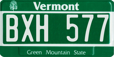 VT license plate BXH577