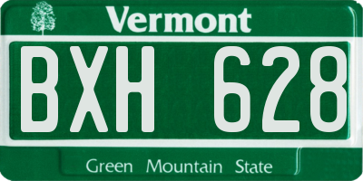 VT license plate BXH628