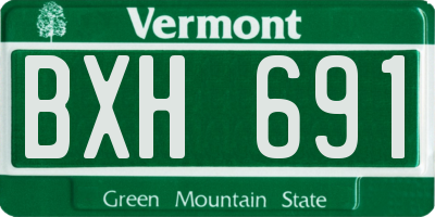VT license plate BXH691