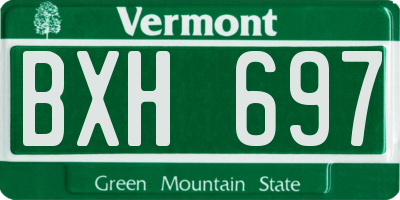 VT license plate BXH697
