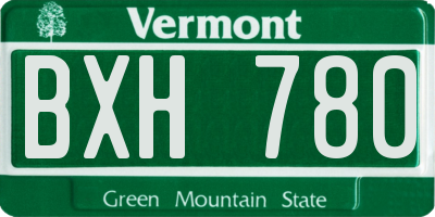 VT license plate BXH780