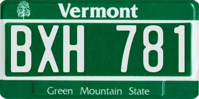 VT license plate BXH781