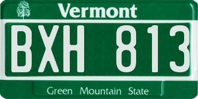 VT license plate BXH813