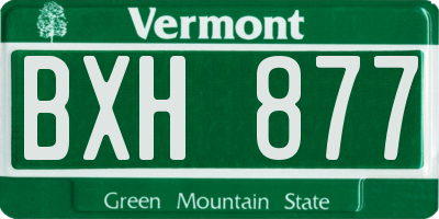 VT license plate BXH877