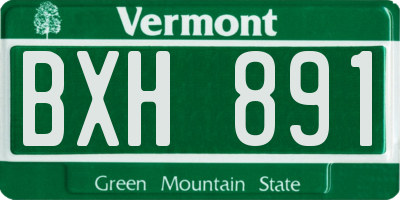 VT license plate BXH891