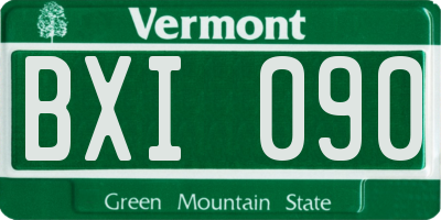 VT license plate BXI090