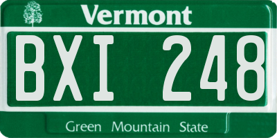 VT license plate BXI248