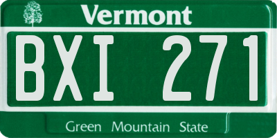 VT license plate BXI271