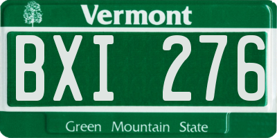 VT license plate BXI276