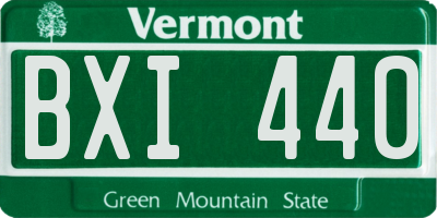 VT license plate BXI440
