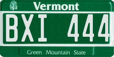 VT license plate BXI444