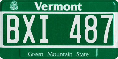 VT license plate BXI487