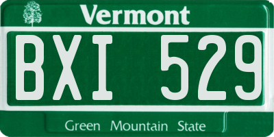 VT license plate BXI529