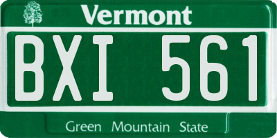 VT license plate BXI561