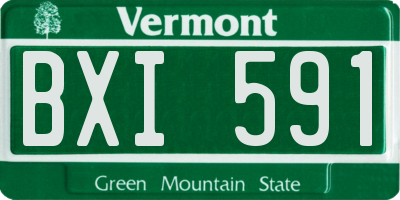VT license plate BXI591
