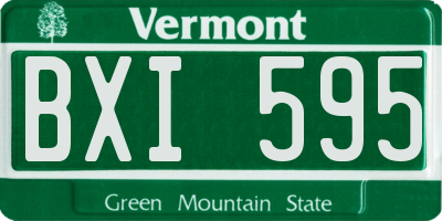 VT license plate BXI595