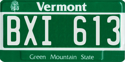 VT license plate BXI613