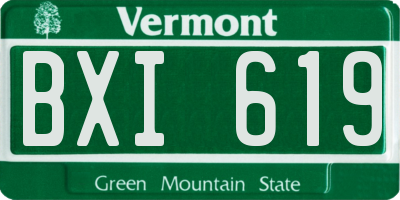 VT license plate BXI619