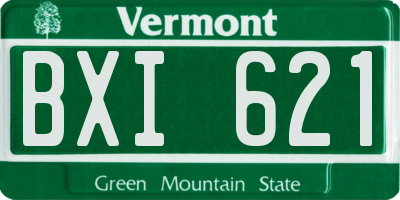 VT license plate BXI621