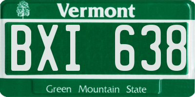 VT license plate BXI638