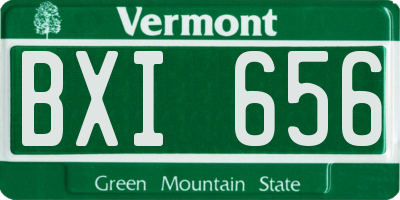 VT license plate BXI656